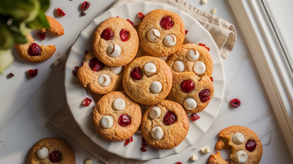 easy white chocolate cranberry cookies