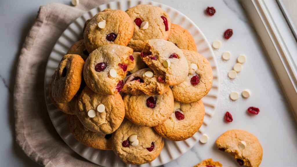 easy white chocolate cranberry cookies